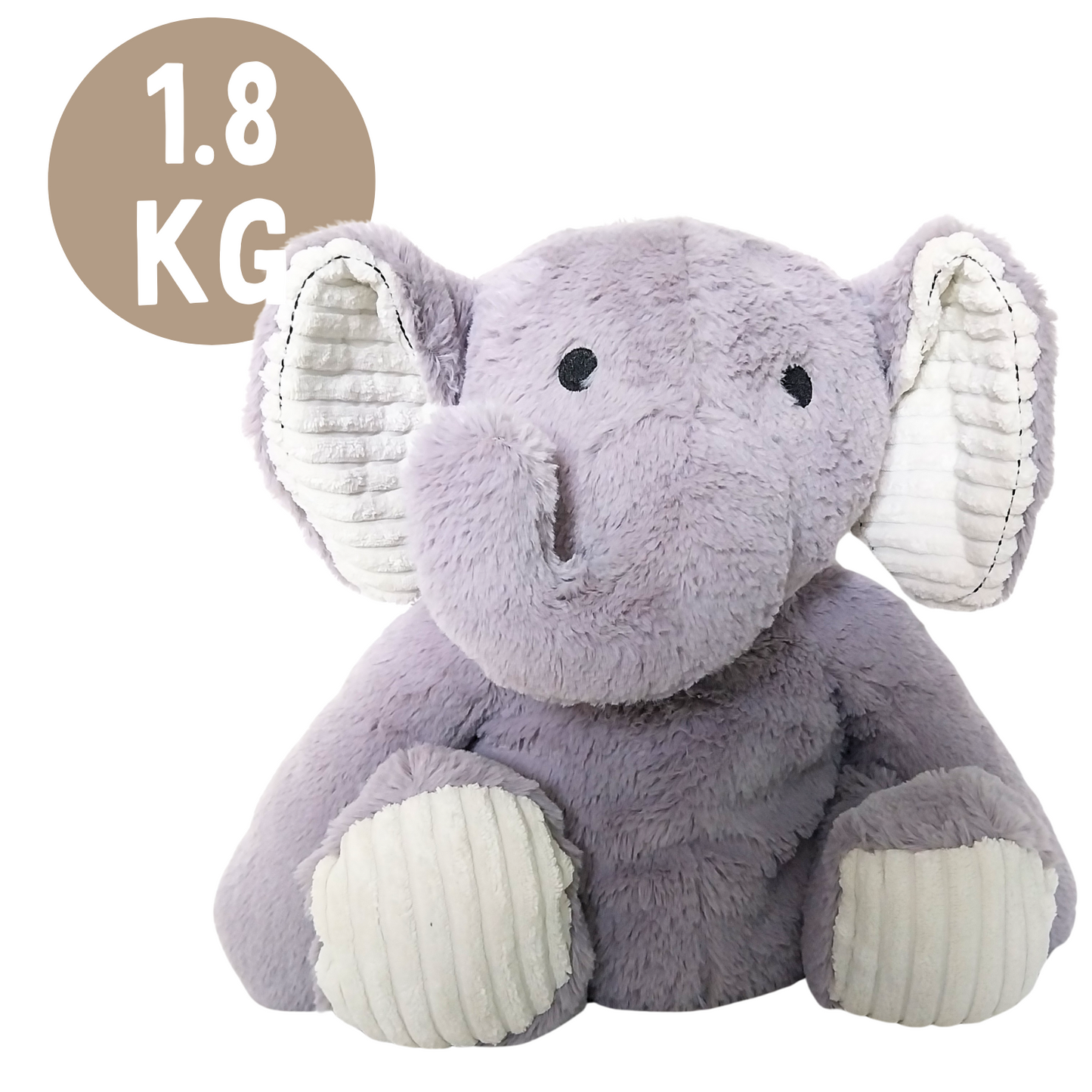 Verzwaringsknuffel 2Kg - Verzwaarde Knuffel - Coco Konijn - Weighted Stuffed Animal - Sensorisch Speelgoed - Voor Kinderen En Volwassenen - Bruin - Met Canvas Opbergtas