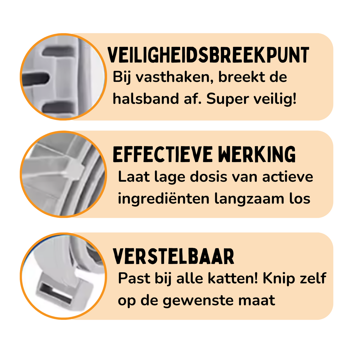 Vlooienband Kat - Effectief Tegen Vlooien En Teken - Grijs of Zwart