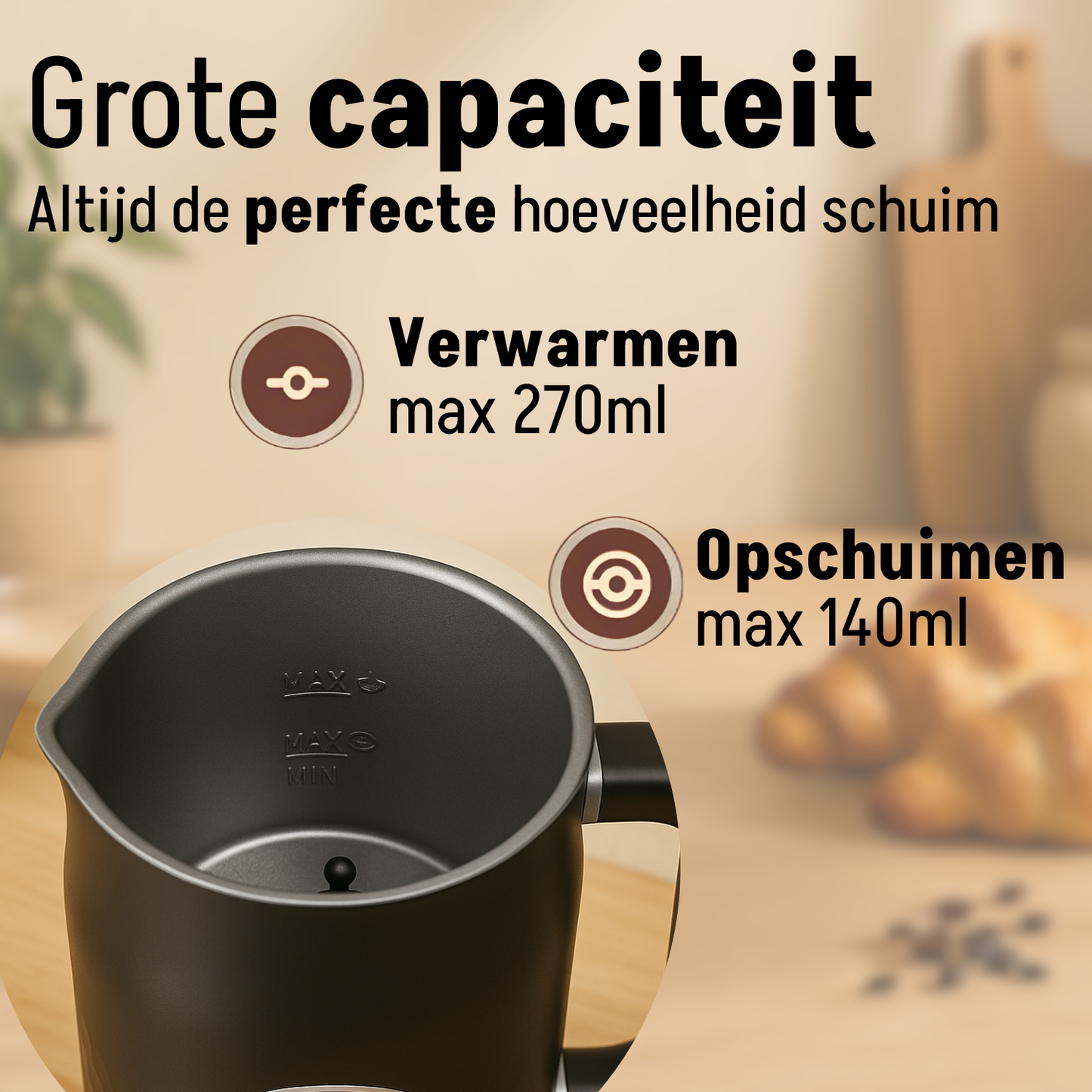 Coopley 4-in-1 Elektrische Melkopschuimer