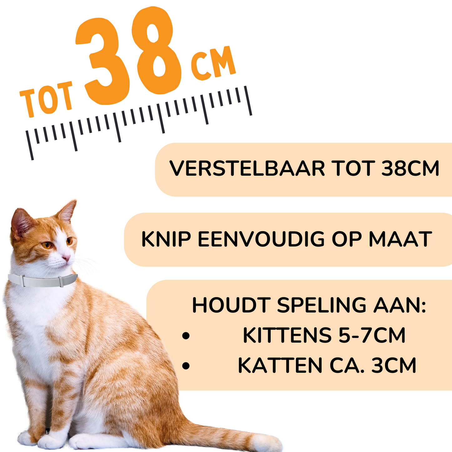 Vlooienband Kat - Effectief Tegen Vlooien En Teken - 100% Natuurlijk - Organic