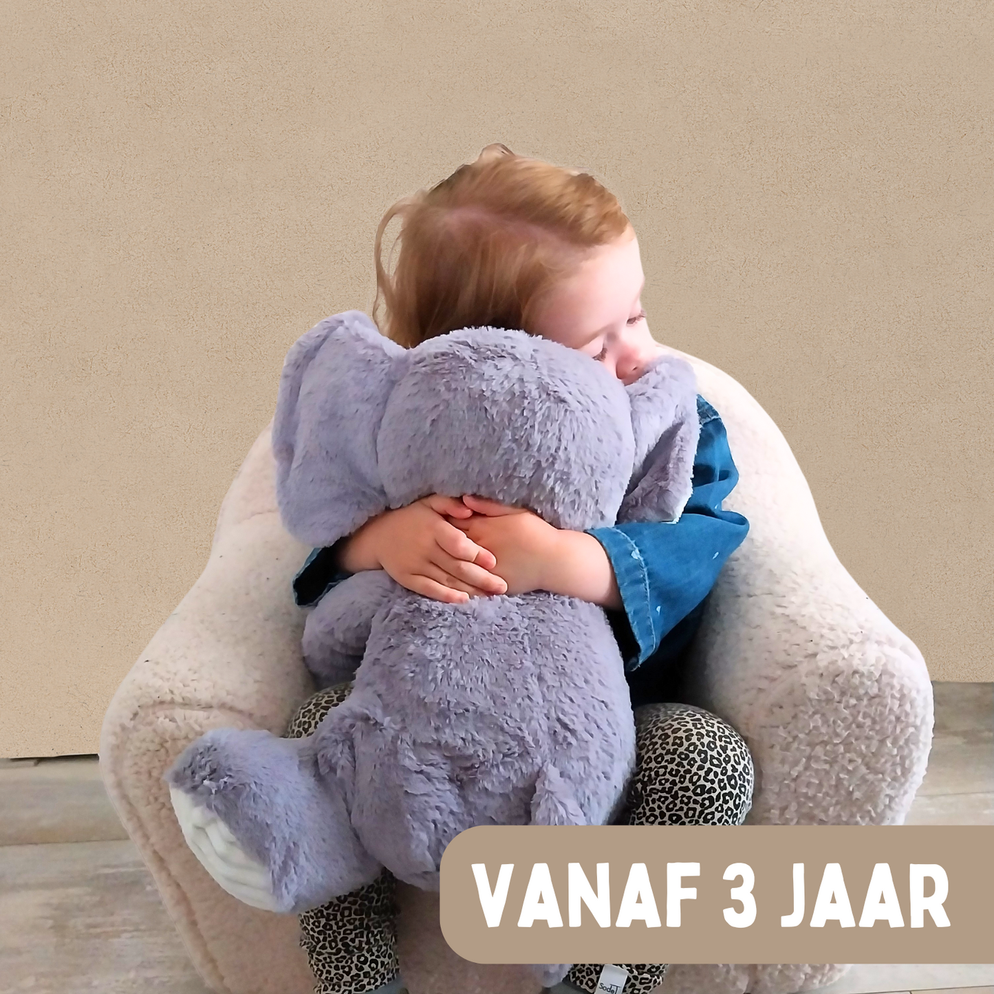 Verzwaringsknuffel 2Kg - Verzwaarde Knuffel - Coco Konijn - Weighted Stuffed Animal - Sensorisch Speelgoed - Voor Kinderen En Volwassenen - Bruin - Met Canvas Opbergtas