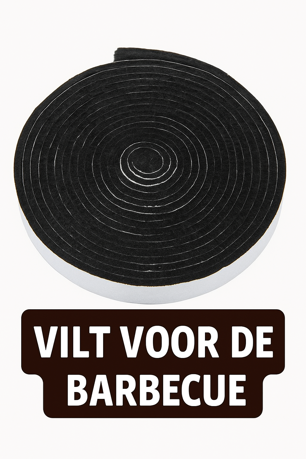 BBQ Vilt Zelfklevend 5 Meter Universeel - Geschikt voor Kamado, Green Egg, Black Bastard