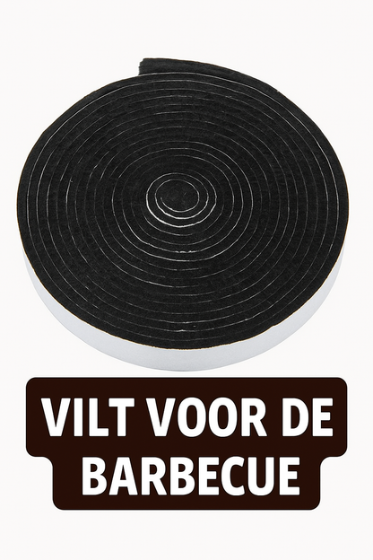 BBQ Vilt Zelfklevend 5 Meter Universeel - Geschikt voor Kamado, Green Egg, Black Bastard