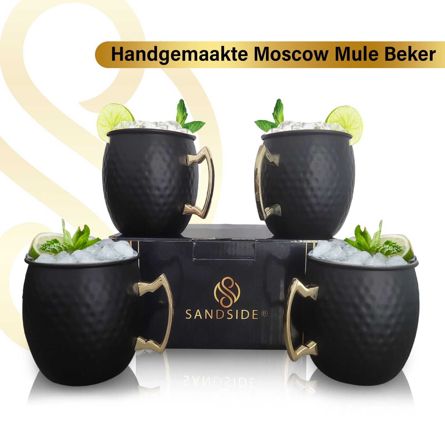 Moscow Mule Bekers Premium – Cocktail Glazen - Luxe Giftset Cadeau