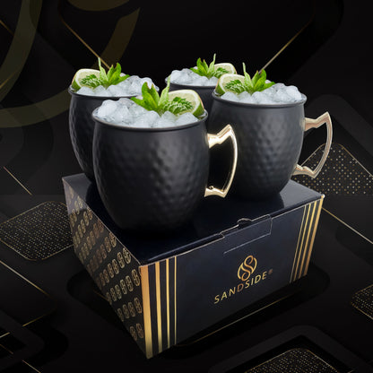 Moscow Mule Bekers Premium – Cocktail Glazen - Luxe Giftset Cadeau