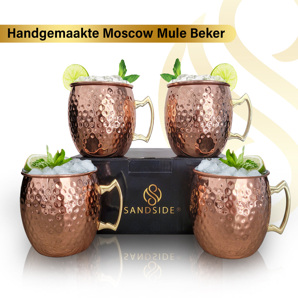 Moscow Mule Bekers Premium – Cocktail Glazen - Luxe Giftset Cadeau